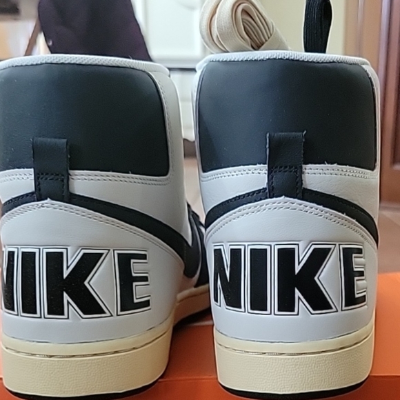 Size 14 Men's-Nike Terminator High PRM FD0394-030 Phantom Black/Black Pale Vanil - Picture 8 of 16